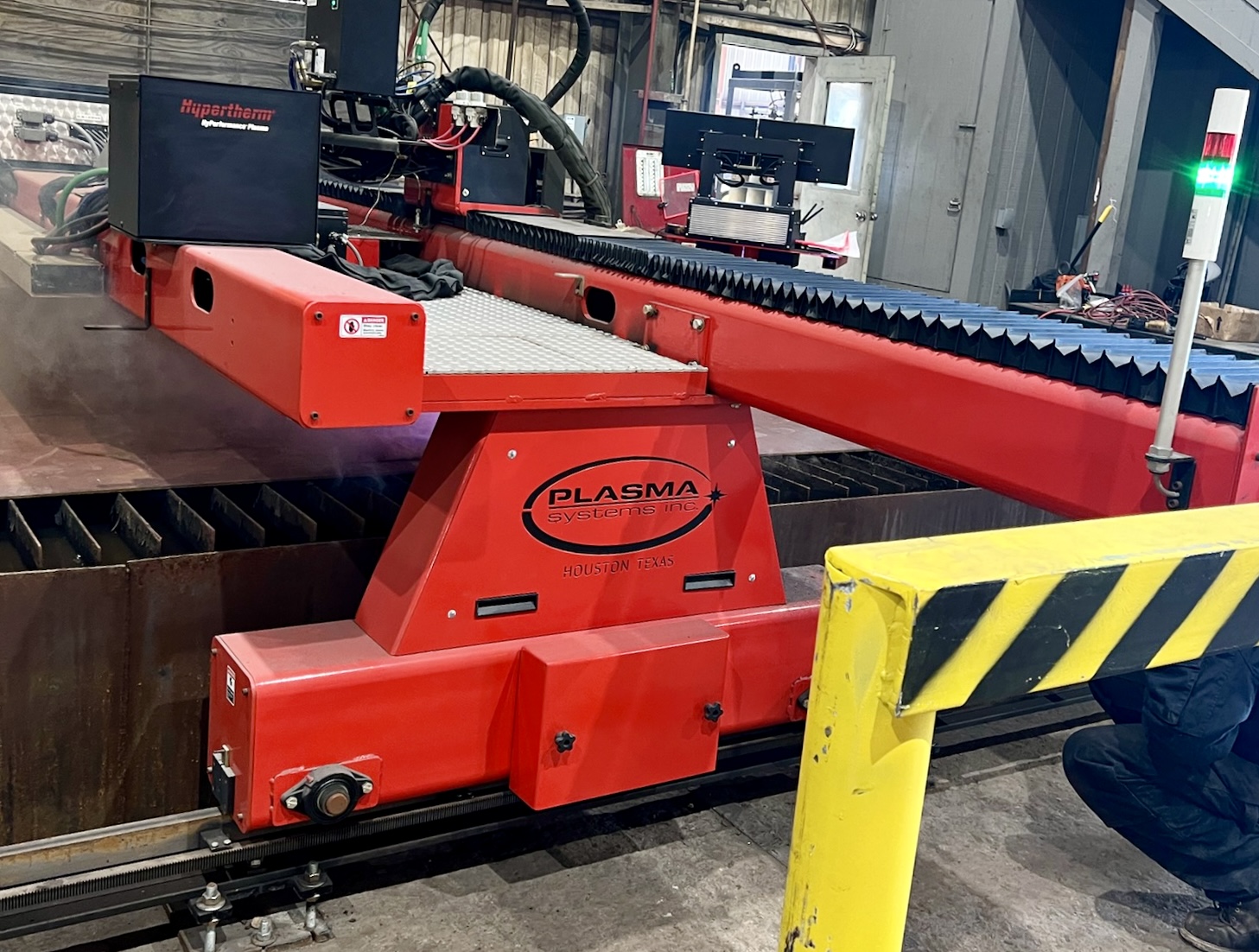 Custom CNC metal cutting and industrial manufacturing process