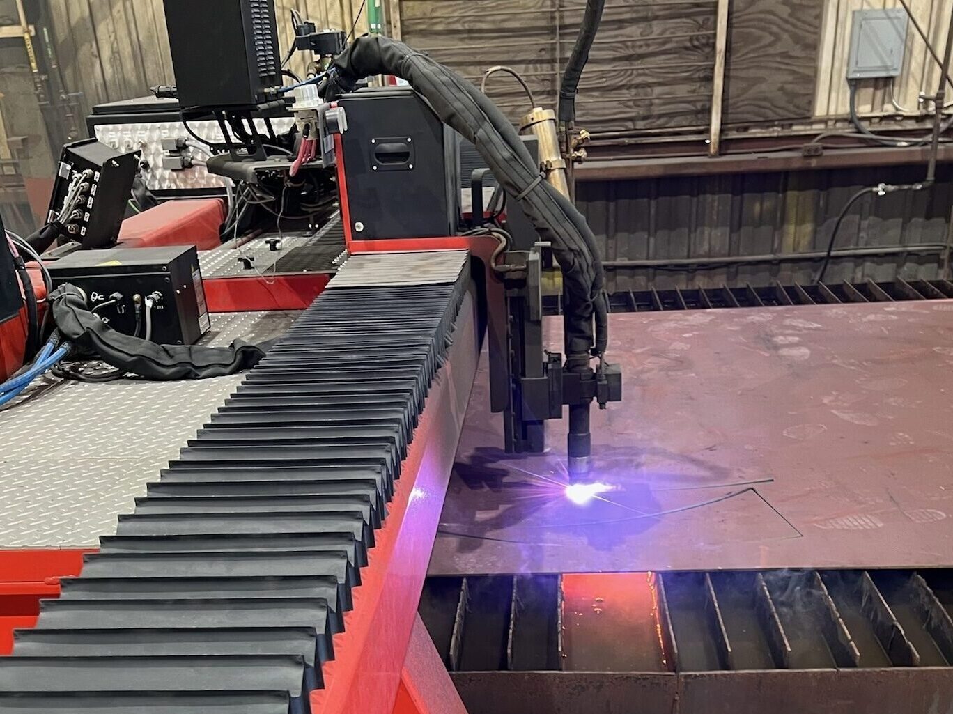 CNC steel plate cutting for custom fabrication projects in Houston