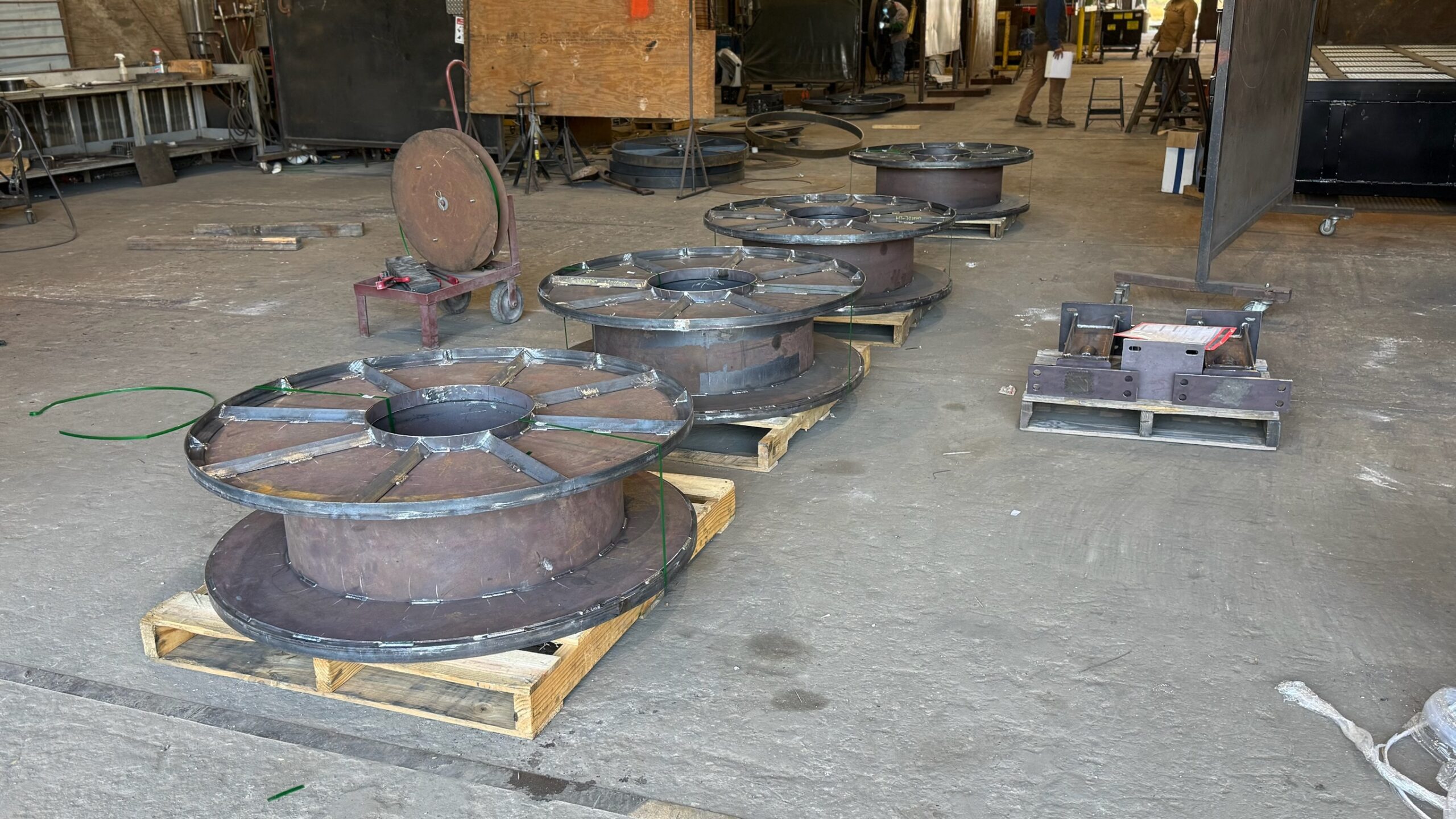 Houston metal fabrication shop producing custom industrial components