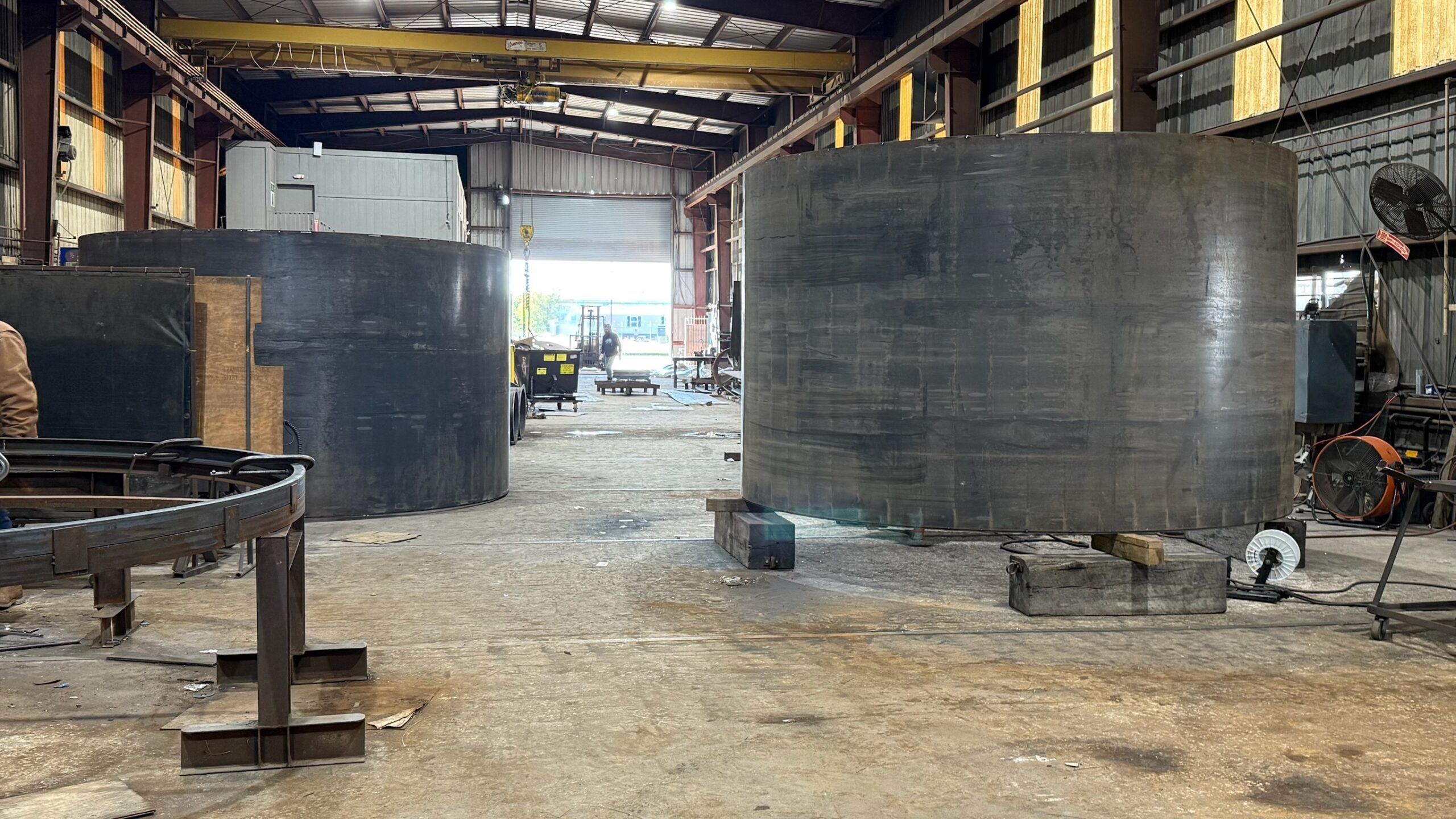 Houston metal fabrication shop producing custom industrial components